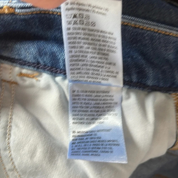 AMERICAN EAGLE Curvy Hi-Rise Jegging Jeans Blue Dark Wash Denim Stretch Size 6 - Picture 10 of 12